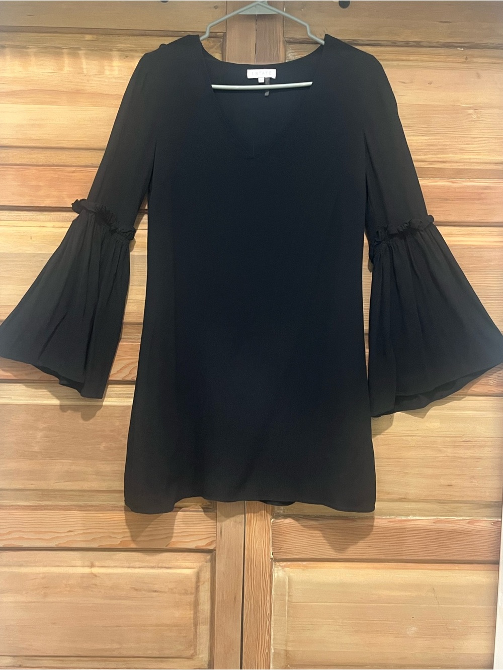 Black Bell Sleeve V-Neck Tunic. Cocktail dress
